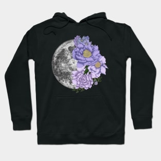 Moon Abloom in Lavender and Periwinkle Hoodie